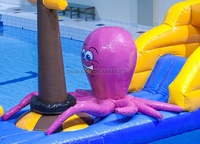 Orient-piscina inflable, parque de agua, Barco Pirata, carrera, obstáculos, juego flotante