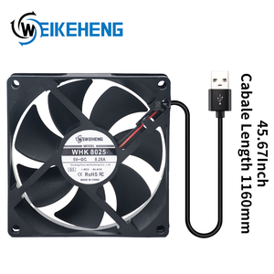 Ventilateur USB 80 mm 5 V CC 0,28 A, ventilateur axial de refroidissement 8025 3,1 pouces, ventilateur <span class=keywords><strong>silencieux</strong></span> sans balais à haut débit d'air, routeur, ordinateur <span class=keywords><strong>portable</strong></span>, mini <span class=keywords><strong>PC</strong></span>, électronique DIY - Product Image 1