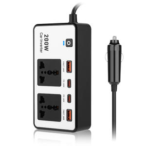 Inversor de Corriente para Auto con Cargador Rápido QC3.0, Puerto USB PD de 200W, 12V, Encendedor de Cigarrillos, Salida Personalizable - Product Image 4