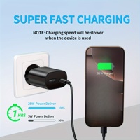 Chargeur rapide Type C 9V 2A 5V 3A 12V PPS double port QC mural PD 25W – Adaptateur secteur super rapide 25W