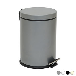 Contenedor de Basura Fresia de 5L, Gris, de Acero, con Pedal, para Cocina y Baño - Product Image 1