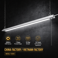 Lampu LED Toko 44 Inci Pabrik Manufaktur Vietnam 184Pcs Chip SMD 2835 Rumah Aluminium PC 57W 4000K Lampu Linear Gantung 120V