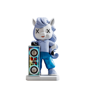 การ์ตูนรูปม้าลำโพงบลูทูธไฟ LED สีส้มตกแต่งเดสก์ท็อปห้องนั่งเล่นสำนักงานของขวัญ - Product Image 5