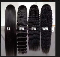Wear & Go Perruque frontale en dentelle HD 13x6 sans colle, cheveux vietnamiens bruts alignés sur les cuticules, pré-épilée, 30-40 pouces, bouclée, avec dentelle pré-coupée