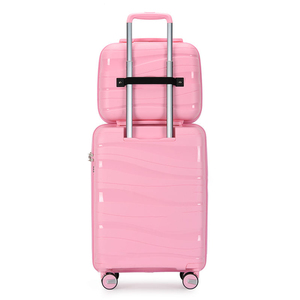 Mejor Precio <span class=keywords><strong>de</strong></span> Maletas Rígidas <span class=keywords><strong>de</strong></span> PP Personalizadas al por Mayor, Juego <span class=keywords><strong>de</strong></span> 3 Maletas <span class=keywords><strong>de</strong></span> <span class=keywords><strong>Viaje</strong></span> con Ruedas, Color Rosa Encantador - Product Image 2