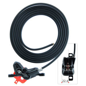 NFOX B015 <span class=keywords><strong>Freno</strong></span> a Disco Idraulico Destro a 4 Pistoni per <span class=keywords><strong>Scooter</strong></span> Elettrico, Moto, 2 Pin, Spegnimento Automatico, Nero, Rotore 160/140, <span class=keywords><strong>Tubo</strong></span> Separato 2300mm - Product Image 4