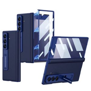 เคสกันกระแทกแบบบางพิเศษ TPU+PC สำหรับเล่นกีฬา รองรับการชาร์จไร้สาย พร้อมฟิล์มกันรอยแบบพับได้ในตัว สำหรับ ZFold5 - Product Image 1