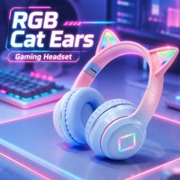 Headphone TWS Pro Nirkabel Dinamis Berkualitas Tinggi HIFI Bass Over-ear Headset AAC ENC RGB Gaming Dual Mode V5.1 Travel