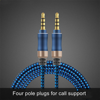 Câble audio stéréo plaqué or, 10 mètres, 3.5mm, câble optique aux, oreillettes, extension durable, 4 pôle