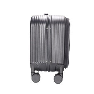 Maleta de Mano con Marco de Aluminio de 18-20 Pulgadas, Apertura Frontal, Ruedas Giratorias, para Viajes de Negocios, Unisex, Color Sólido, Cierre de Cremallera - Product Image 3