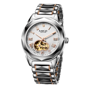Montres mécaniques personnalisées pour amoureux, cadran rond en acier inoxydable 316L, aiguilles creuses, 41 mm, saphir, automatique - Product Image 1