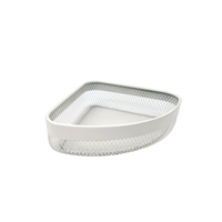 Panier de rangement métallique pour cosmétiques, shampoing, salle de bain, panier d'angle, accessoires de rangement pour la maison