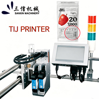 Impresora de Inyección de Tinta Digital Eléctrica de Alta Velocidad TIJ de 600 DPI, Codificación Térmica para Cajas de Plástico y Botellas de Agua (Grado Alimenticio)
