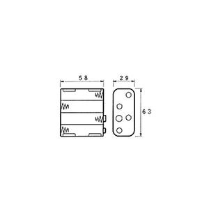 SOPORTE DE BATERIA PARA 8 x (CON TERMINALES SNAP) - Product Image 2