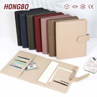 Hongbo Best-seller A5 cahier/Journal/planificateur 8 couleurs souple en cuir véritable lié magnétique feuilles mobiles spirale organisateur Pages