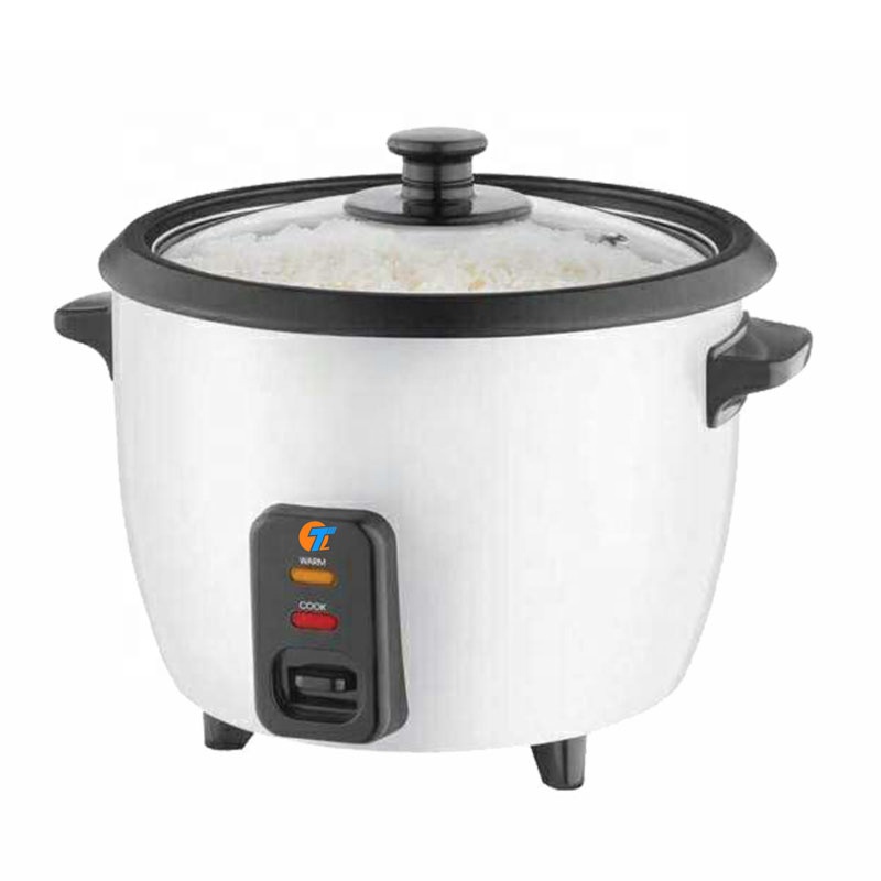 2024 China Factory 1.0 1.8 Litre Rice Cooker top sell appliance White Drum Rice Cooker With Printing Flower