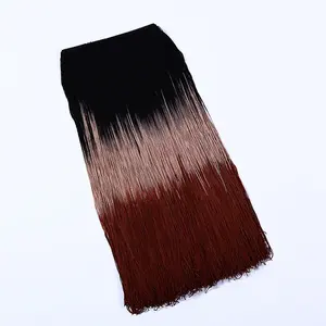 China Supplier Customized Hot sale Three Color Gradient Ombre Fringe Tassel For Latin Dress