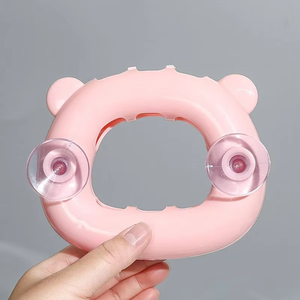 Support mural créatif en plastique à ventouse pour brosses à dents, 3 emplacements, sans perçage, avec crochets pour salle de bain - Product Image 2
