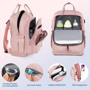 Échantillon gratuit, usine BSCI, logo personnalisé, sac à langer de voyage pour bébé en néoprène imperméable, organisateur, sacs à couches personnalisables - Product Image 5