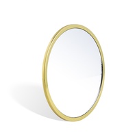 Miroir de poche compact personnalisé de luxe en métal avec logo estampé or, cadeau promotionnel de mode