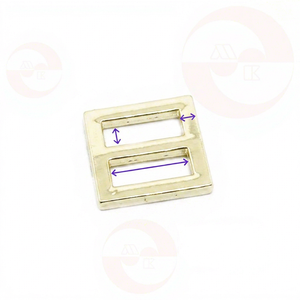 Hebilla Deslizante Pequeña de Metal MING KEE de 13 mm, Piezas Metálicas de Aleación de Zinc, Certificación ISO 9001:2008 y OEKO-TEX, Libre de Plomo/Níquel, Logotipo Personalizado para Bolsas - Product Image 1
