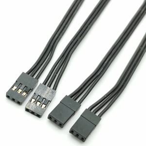 Elektronik uygulamalar için <span class=keywords><strong>2</strong></span>.54mm aralık 3pin JR Servo konektörü siyah esnek düz şerit silikon tel kablo montajı - Product Image 3