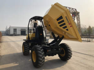 Dumper basculant Yanmar, moteur diesel turbocompressé 57,3 kW, capacité 6 tonnes, <span class=keywords><strong>charge</strong></span> utile 4,2T, commande hydraulique, benne en alliage, 4x4, pour travaux de construction - Product Image 6