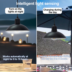 Custom Logo Solar Light and Switch <b>Control</b> 1200mAh IP64 Waterproof High Brightness 120LM Solar Powered Pendant Lamp - Product Image 3