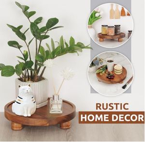 Piédestal de table d'exposition multifonctionnel moderne en bois d'acacia pour cosmétiques savons parfums bougies maison hôtels utilisation dans le jardin - Product Image 3