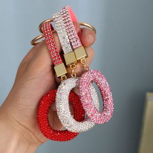 Llavero de metal blanco con inicial, brillante y bonito, para mujer y niña, accesorio para mochila y llaves de coche, colgante de letra de juguete, al por mayor - Product Image 2