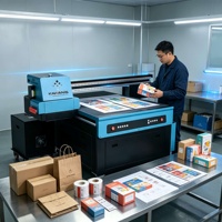Máquina de Impressão Digital UV Flatbed para Amostras de Cores de Caixas de Cosméticos, Embalagens de Presente e Rótulos