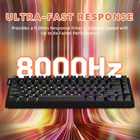 ATTACK SHARK R82 HE 0.08ms Latency Magnetic Keyboards Snap Tap 80 Keys Hot Swappable PBT Keycaps PC Accessories Desktop Office