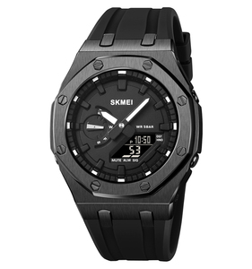 SKEMI 2243 haute qualité double Movt alarmes montres quotidiennes en Silicone Reloj montre à Quartz numérique pour hommes - Product Image 1