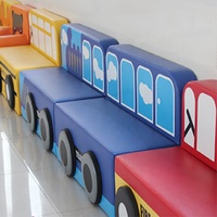 Conception Unique Offre Spéciale enfants aire de jeux souple canapé à la mode bus thème aire de jeux intérieure pour enfants
