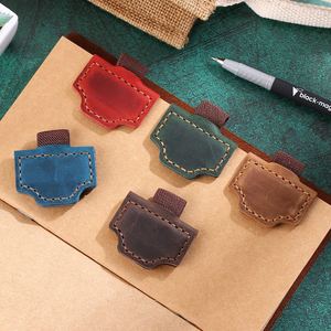 Genuine <b>Bookmark</b> with Pen Holder Magnetic Leather Pen Holder <b>Bookmark</b> for Travelers Notebook Journal Covers Magnetic Book Clip - Product Image 3