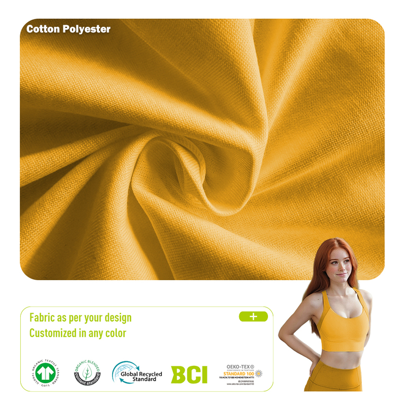 Cotton Polyester Elastic Cotton Rib Fabric