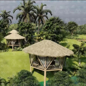 Toiture en paille artificielle isolante pour maison d'hôtes décorative en zone touristique - Product Image 3