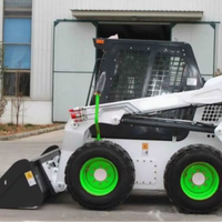 WT1100 Mini bon marché 1 tonne Skid Steer Chargeuse commande manuelle avec haut débit en stock