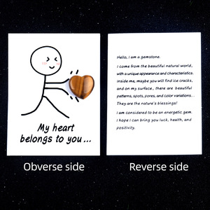 Mới Nhất Được Thiết Kế Pha Lê Thủ Công Mỹ Nghệ Hình Trái Tim Đá Quý Vui Pha Lê Hình Trái Tim Thẻ Quà Tặng Mục - Product Image 4