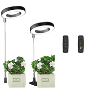 Lampu cincin malaikat tanaman dalam ruangan portabel cahaya tumbuh spektrum penuh dapat disesuaikan USB SMD2835 kualitas tinggi biji pot bunga IP67