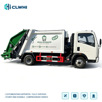 Nouveau camion à ordures compacteur arrière Howo 4x2 7M³ 150HP Euro 6, mini camions à ordures, camion compacteur de déchets Howo