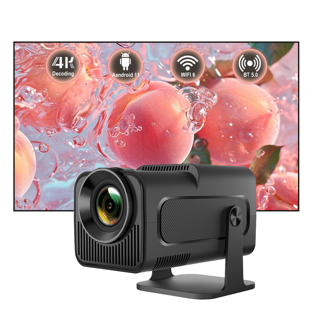 Popular 1080P 4K LCD Projector HY320 Android 11 Video Projector Dual Band WiFi6 BT5.0 for Home Theater
