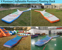 Station d'accueil gonflable flottante pour Yacht, plateforme d'île de loisirs, ponton gonflable en forme de Y pour Jet-Ski et stationnement de bateau, à vendre