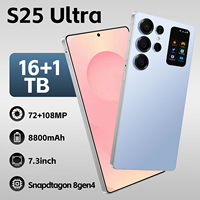 Smartphone S25 Ultra 5G Android 15 Écran HD 90Hz de 7,3 Pouces 16 Go de RAM 1 To de ROM Appareil Photo 108 MP Batterie 8800 mAh Téléphone Portable Débloqué