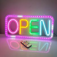 Lampu Neon LED Dimmable Custom 12V Dekorasi Dinding Akrilik Desain 24 Jam Produksi Cepat 3-5 Hari Dropship Langsung Produsen