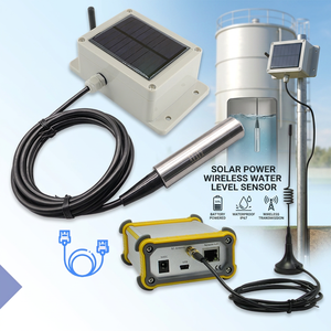 Capteur de niveau d'eau sans fil à énergie solaire, sonde capacitif, étanche, fonctionnant sur batterie, pour la surveillance des réservoirs - Product Image 1