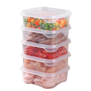 ภาชนะเก็บอาหารรักษาความสด รูปทรงสี่เหลี่ยมผืนผ้า ฝาปิดแบบหนีบ สำหรับเนื้อสัตว์ ผัก ใช้ในช่องแช่แข็ง ความจุ 500 มล. - Product Image 4