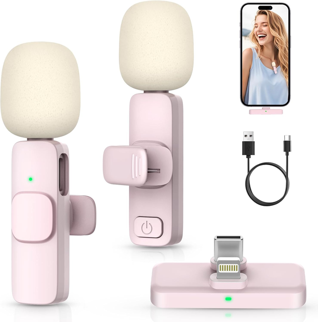 Mini Wireless Dynamic Lavalier Microphone for iPhone Android for Type C Connector K9 Model for YouTube Video Recording