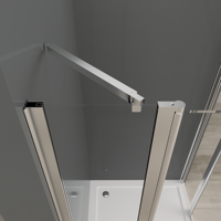 Cabine de douche coulissante à double porte en alliage d'aluminium