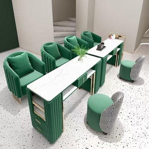 <b>Nail</b> Salon Furniture Set Modern Scandinavian-Style Single/Double-Seater Metal <b>Nail</b> Station-Durable <b>Nail</b> Table Bedroom Hospital - Product Image 3